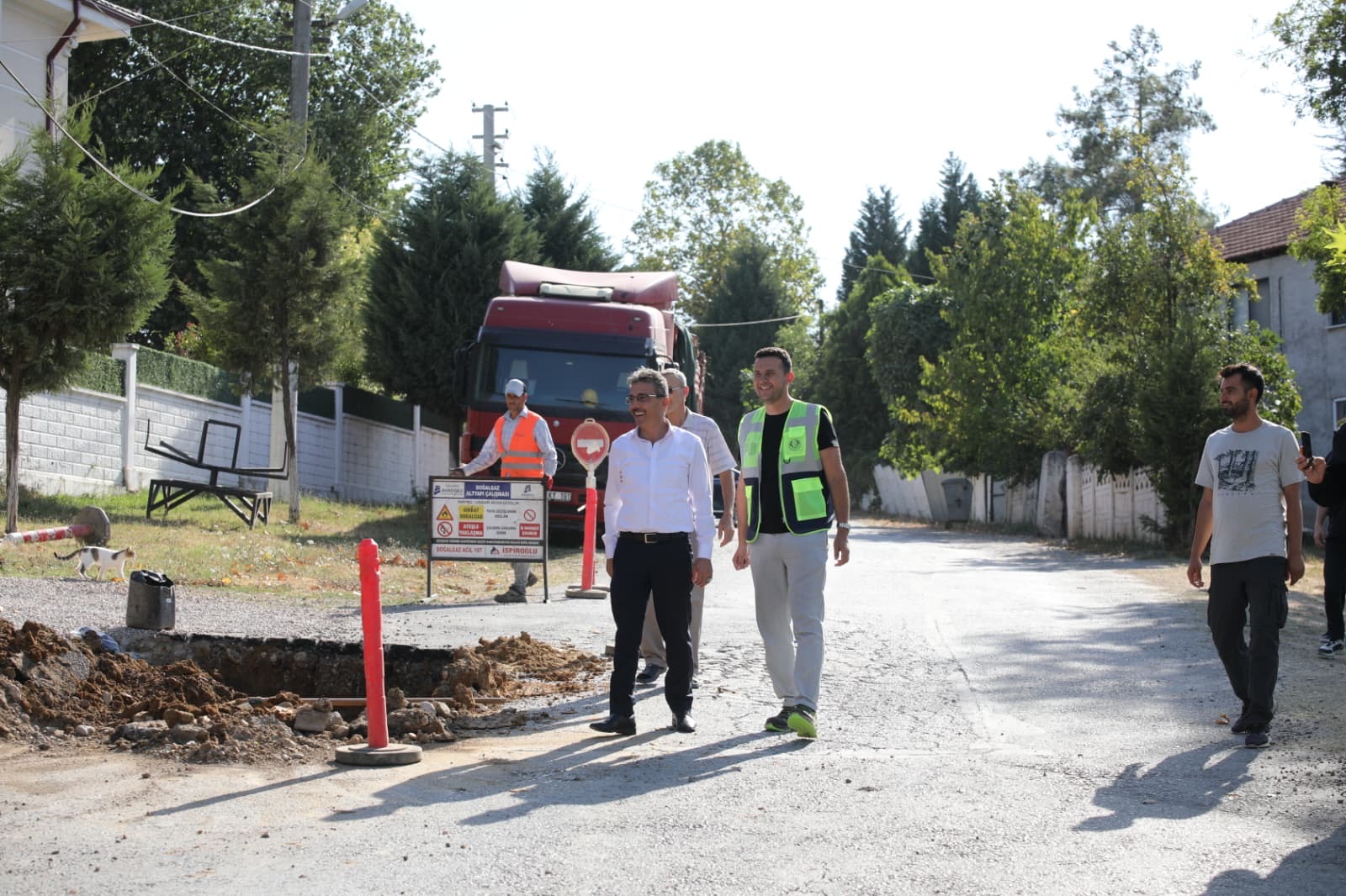 BAŞKAN ŞENOL DİNÇ DOĞAL GAZ ÇALIŞMALARINI YERİNDE İNCELEDİ